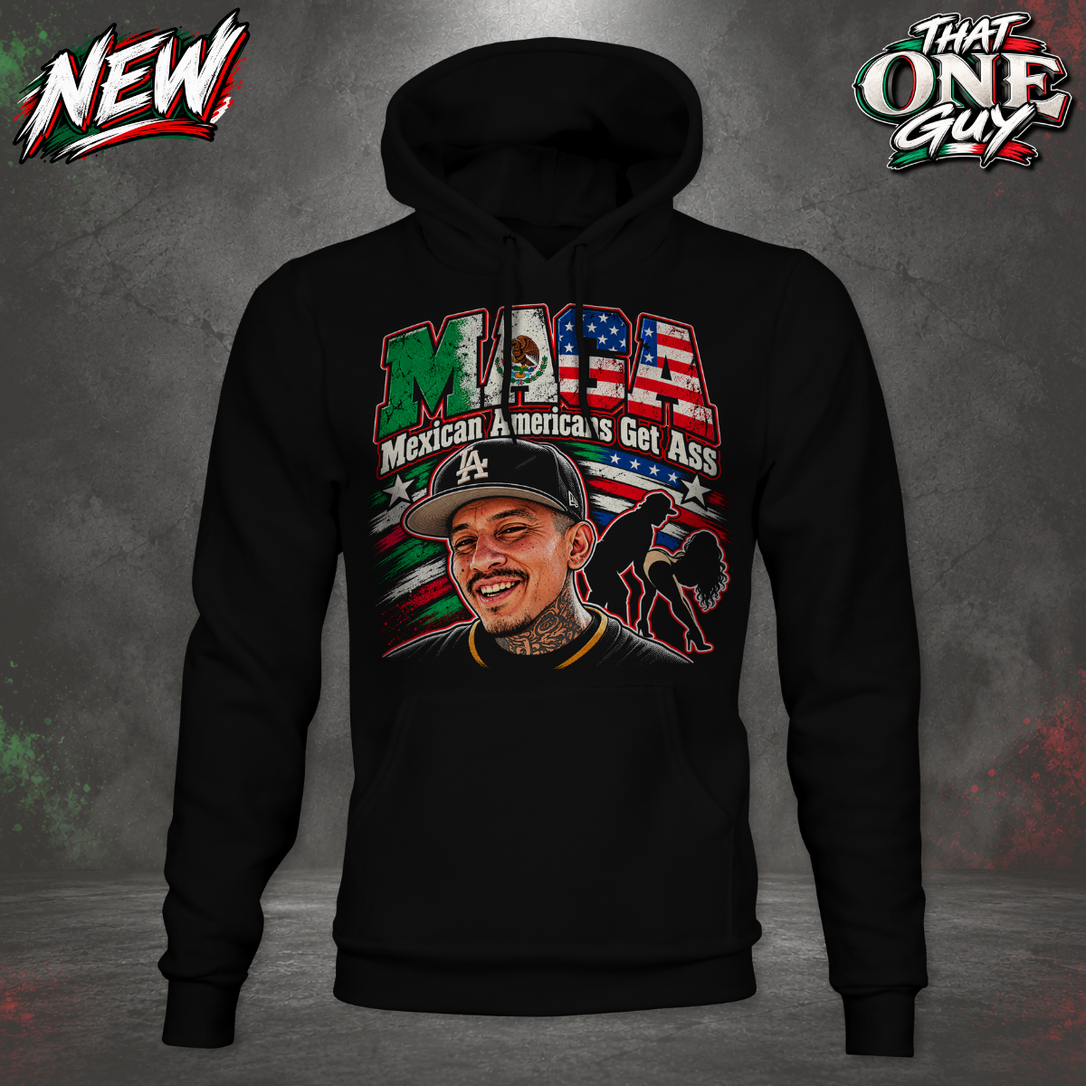 MAGA Mexican American 3 Hoodie