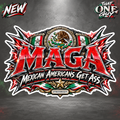 MAGA Mexican American 2 Sticker
